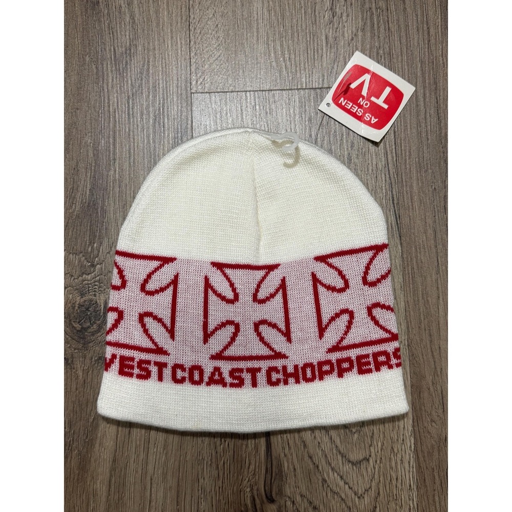 Vintage West Coast Choppers As Seen On TV Iron‎ Cross Beanie Hat DeadStock!